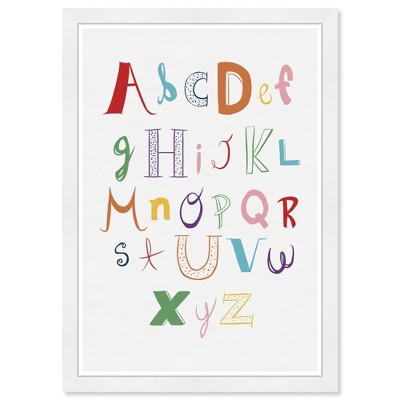 15" x 21" Quirky Alphabet Typography and Quotes Framed Art Print - Wynwood Studio: Modern Decor, White Frame
