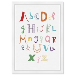 15" x 21" Quirky Alphabet Typography and Quotes Framed Art Print - Wynwood Studio: Modern Decor, White Frame - 1 of 4