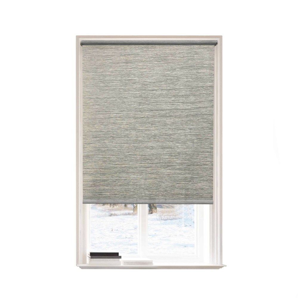 Photos - Blinds 1pc 37"x72" Light Filtering Natural Roller Window Shade Gray - Lumi Home F