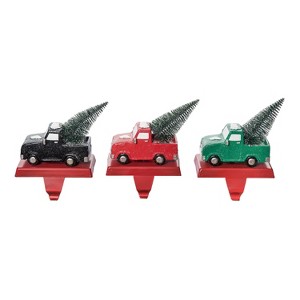 Transpac Resin Holiday Truck Stocking Holder Set of 3 Christmas Home Decorations - 1 of 1