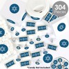 Big Dot of Happiness Happy Hanukkah - Mini Candy Bar Wrappers, Round Candy Stickers & Circle Stickers - Chanukah Candy Favor Sticker Kit - 304 Pieces - 2 of 4