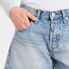 Women's Mid-Rise 90's Baggy Rhinestone Denim Shorts - Universal Thread™ Light Wash - 4 of 4
