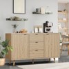 47" Sideboard Buffet Cabinet, Accent Coffee Bar Cabinet with 3 Drawers, Entryway Console Table, Storage Cabinet with Adjustable Shelf for Living Room - 2 of 4
