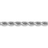 Black Bow Jewelry 3.5mm 10k White Gold Solid Diamond Cut Rope Chain Necklace - 3 of 4