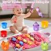 20-Piece Pink Cloth Fishing Game with Stacking Cups, Color Sorting Montessori Toy for Toddlers - 2 of 4