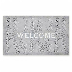 Stupell Industries Welcome Ivy Vine Sprigs Printed Outdoor Door Mat, design by Tim Coffey, 18"x30" - 1 of 4