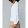 Women's Long Sleeve V Neck Blouse with Lace Trim - current air - 2 of 4