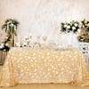 Wikineon Gold Glitter Tablecloth Rectangle Sequin Table Cloth 90x156inch Decorations Wedding Baby Shower Ceremony Birthday Cake Table Holiday Banquet - 2 of 4
