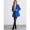 INSPIRE CHIC Women's Christmas Peter Pan Collar Double Breasted Long Trench Winter Pea Coat - 3 of 4