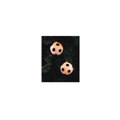 Kurt S. Adler Set of 10 Soccer Ball Sport Christmas Party Lights - Green Wire