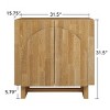 31.5'' Modern Wooden Storage Cabinet with 2 Arched Doors and Adjustable Shelf for Bedroom,Living Room,Entryway-Baofuwish - 4 of 4