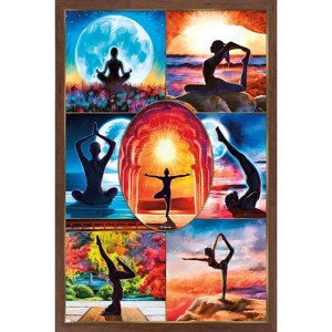 Trends International PD Moreno - Fine Art - Yoga Collage Framed Wall Poster Prints - 1 of 4