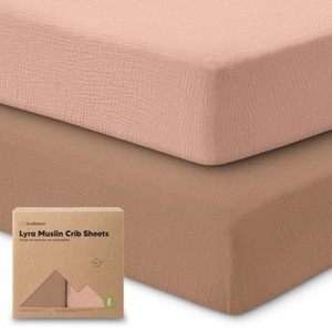 KeaBabies Lyra Muslin Crib Sheets for Boys, Girls, 2pk 52x28 Cotton Baby Crib Mattress Sheets Fitted, Soft, Breathable - 1 of 4