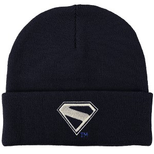 Superman 2025 New Logo White Knit Beanie for Men and Women, Navy - 1 of 4