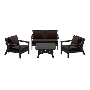 WestinTrends Avalon Outdoor 5-Piece Modular Sectional Patio Furniture Sofa Set - 1 of 4