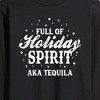 Men's - Instant Message - Full Of Holiday Spirit Funny Christmas Long Sleeve Graphic T-Shirt - 2 of 4