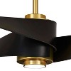 64" Minka Aire Modern Indoor Ceiling Fan with LED Light Remote Control Soft Brass Matte Black for Living Room Kitchen Bedroom Home - 3 of 4
