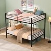 Bellemave Full Over Full Metal Bunk Bed for Adults with Ladder, Guardrails & Sturdy Slats, Heavy Duty Frame, Noise Free, No Box Spring, Black - 3 of 4