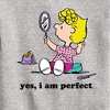 Boys' - Peanuts - Yes I Am Perfect Sally Graphic Long Sleeve Fleece Sweatshirt - 2 of 4
