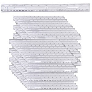 Charles Leonard Clear Plastic Ruler, 12", Pack of 48 - 1 of 2