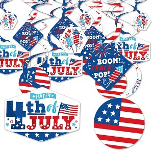 Big Dot of Happiness Firecracker 4th of July -  Party Hanging Decor - Party Decoration Swirls - Set of 40 - 1 of 4