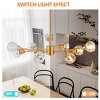 BAOURE Modern Crystal Chandeliers 28", 9 Lights Chrome Chandelier for Living Room Bedroom, Kitchen Light Fixtures,Dining Room Chandelier Over Table - 2 of 4