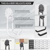 phiestina Garage Hooks, 8-Piece Heavy Duty Utility Steel Hooks for Bicycles, Ladders, Tools, Black & White - 4 of 4