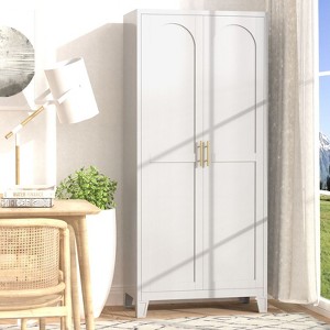 ORRD Storage Cabinet with 2 Shapely Doors, Modern Accent Sideboard for Living Room or Entryway - 1 of 4