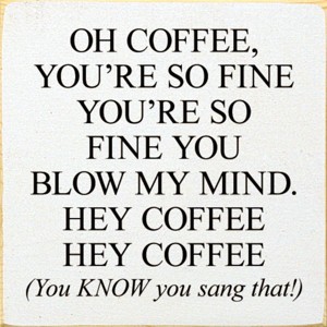 Slickblue Funny Coffee Quote Wood Sign – Rustic Wall Decor for Kitchen or Shelf – 7x7 Inches, 10 Color Options - 1 of 3