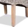 Trianna Rattan and Wood Dining Chair White/Brown - bali & pari: Indonesian Crafted, No Assembly Required - image 4 of 4