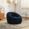 Teddy Fabric Bean Bag Chair with Backrest and Armrests, Foam-Filled Lounge Sofa for Adults and Kids, Cozy Floor Seating-Baofuwish - 2 of 4