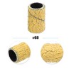 Unique Bargains 100 Pieces 80 Grit Sanding Bands Set with Free Box Drum Sander Sanding Sleeves for Nail Sanding Tools Light Yellow - 3 of 4