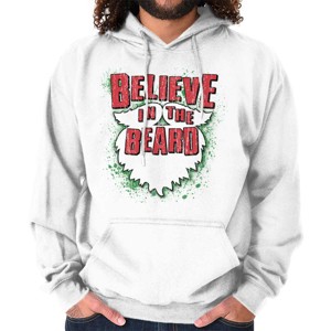 Christmas Santa Believe in the Beard Hoodie Sweatshirt Women Men Brisco Brands - 1 of 4