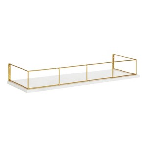 24" x 8" Benbrook Decorative Wall Shelf White - Kate & Laurel All Things Decor - 1 of 4