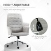 Velvet Home Office Chair, Tufted Height Adjustable Computer Desk Chair with Swivel Wheels and Padded Armrests - 4 of 4