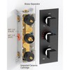 YAWWALK Thermostatic Triple Handles 8-Spray Dual Shower Head Shower Faucet with 6-Jets - 3 of 4
