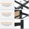 Full Size Rattan Bed Frame with Headboard, Black Boho Cane Platform Bed Frame with Strong Metal Slat - 3 of 4