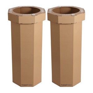 happimess Fleur 25-Gallon Traditional Classic Disposable Corrugated Cardboard Event Trash Can and Recycling Bin - 1 of 4