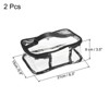 Unique Bargains PVC Waterproof Toiletry Bag Cosmetic Pouch with Zipper Handle Strap 2 Pcs - 2 of 3