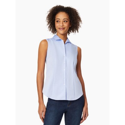 Jones New York Easy-Care Sleeveless Button-Up Shirt - XS
