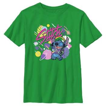 Boy's Lilo & Stitch Colorful Retro Stitch T-Shirt