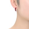 Guili Sterling Silver 14K Gold Plated Colored Cubic Zirconia Floral Hook Earrings for a Delicate, Feminine Shine or a Stylish, Bold Statement - 2 of 2