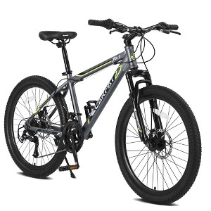 Kumasinova Mountain Bike,21-Speed Bike with Mechanical Disc Brakes,High-Carbon Steel Frame,Front Suspension Fork,Bicycle for Adults & Teens - 1 of 4