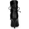 Allegra K Women's Pointed Toe Drawstring Pull on Stiletto Heel Ankle Boots - 4 of 4