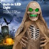 Costway Lighted and Animated Halloween Decoration 67" Outdoor Halloween Skeleton w/ LED Creepy Skull w/ Vocally Triggered Sound & Motion Effects - 4 of 4