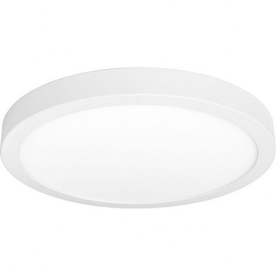 Progress Lighting Edgelit 1-Light Flush Mount, White, Plastic, 14" - Modern, Energy Efficient, Wet Rated, Title 24, ENERGY STAR