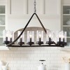 Franklin Iron Works Heritage Bronze Linear Island Pendant Chandelier 44" Wide Farmhouse Rustic Clear Glass 10-Light Fixture for Dining Room Kitchen - 2 of 4