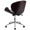 Emma and Oliver Mid-Back Wood Conference Office Chair with Leather Seat - 3 of 4