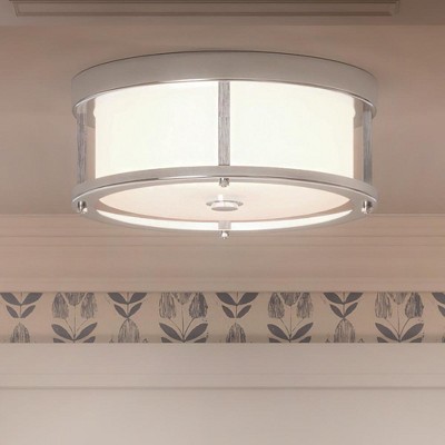 Urban Ambiance Luxury Contemporary Ceiling Light,  5.25"H x 13"W,  Brushed Nickel Finish, UHP3210