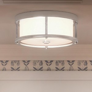 Urban Ambiance Luxury Contemporary Ceiling Light,  5.25"H x 13"W,  Brushed Nickel Finish, UHP3210 - 1 of 4